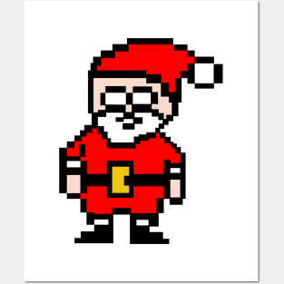 8bit Santa Posters and Art